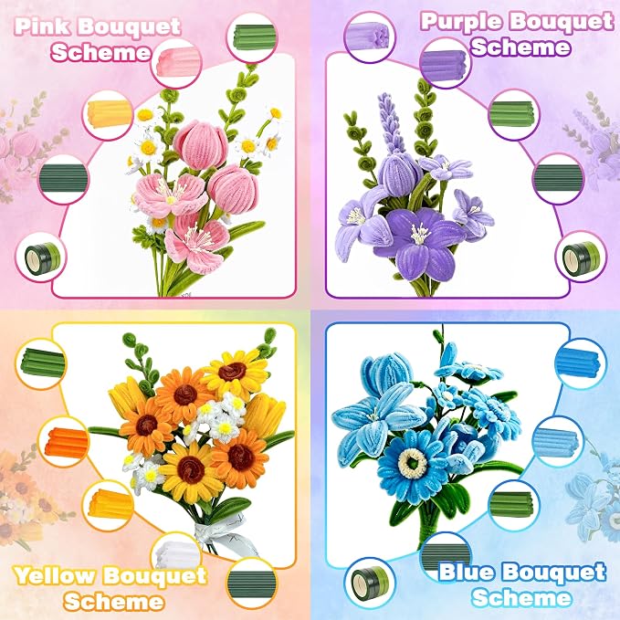 800 Pcs Pipe Cleaner Flower kit - Image 4