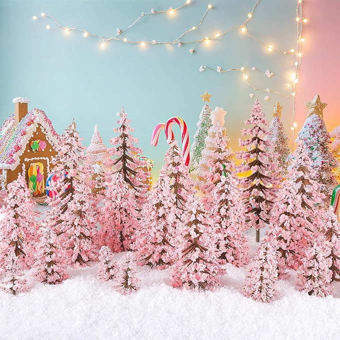 Skylety 35 Pieces Model Trees 6.3-1.2 Inch Mixed Miniature Trees Diorama - Image 5