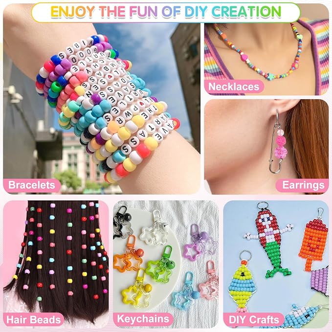 3123Pcs Assorted Acrylic Beads Kit - Image 5