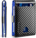 RUNBOX Slim Wallets for Men - Leather Money Clip Mens Wallet - RFID Blocking Front Pocket Bifold Wallet - Thin Credit Card Holder with Gift Box