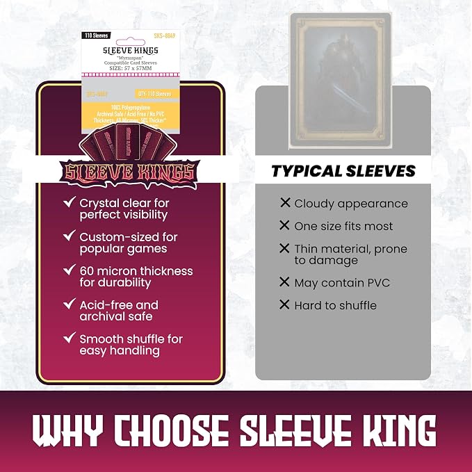 Sleeve Kings Standard Card Sleeves – 110 Count, Medium Square Size, Compatible - Image 6