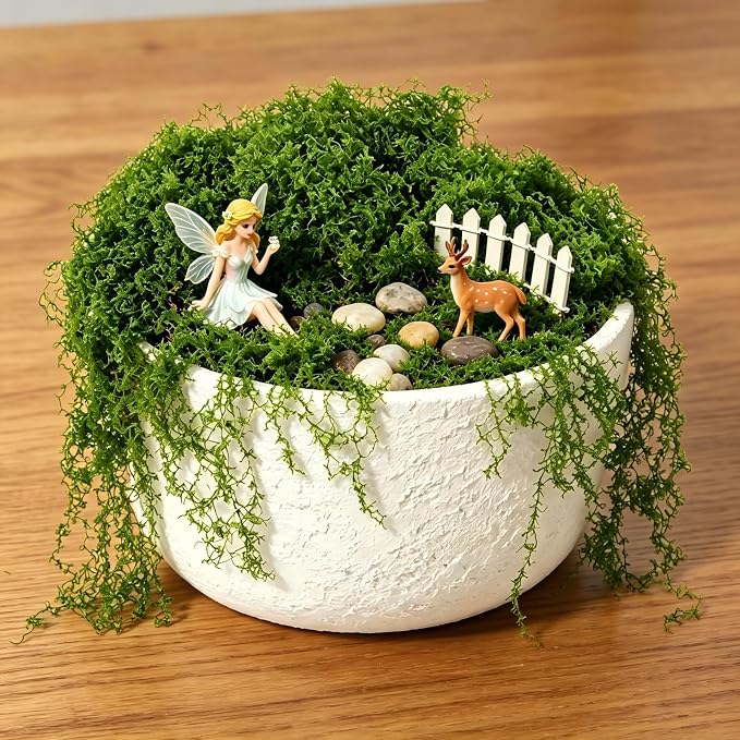 Fake Green Moss for Potted Plants, Artificial Moss for Crafts Indoor, DIY Table - Image 3