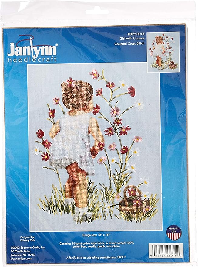 Janlynn Counted Cross Stitch Kit, Girls by Janlynn