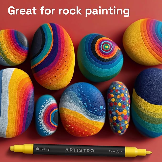 ARTISTRO 240 Precision Dual-Tip Acrylic Paint Markers – Paint Pens Set - Image 9