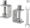 304 Stainless Steel C Clamp,1 1/2 Inch Tiger Clamp Woodworking Clamp Heavy Duty C Clamps for Woodworking, Welding and Construction,Features Stable Wide Jaws and Protective Pads(2 Pcs)