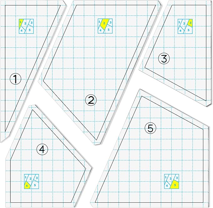 Quilting Template Set Acrylic Cutting Templates by Jutom