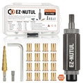 Rivet Nut Installation Tool Set Flat Head Rivnut Threaded Insert Nut Kit SAE & Metric for Metal Heavy Duty Zinc Plated Nutsert (5/16-18(Rivet Nut Tool-25pcs))
