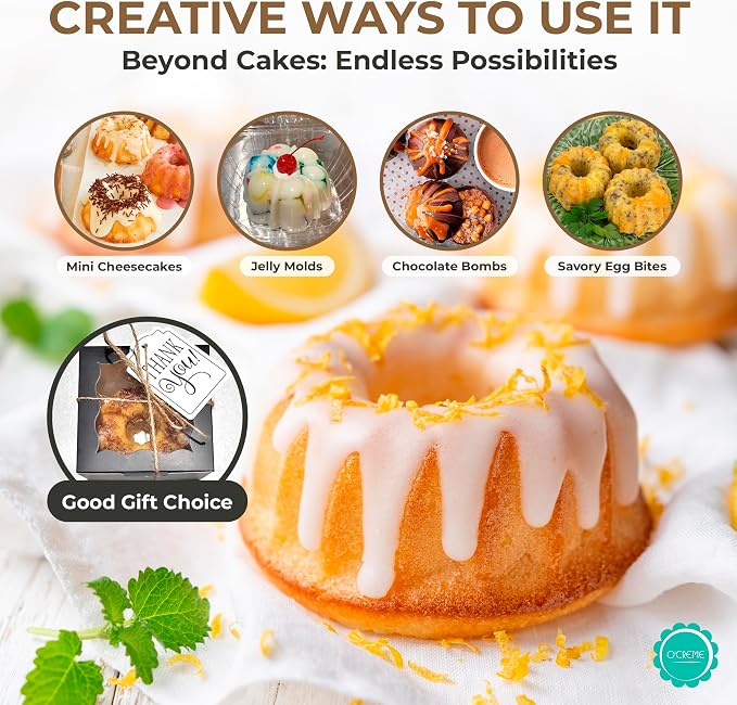 O’Creme Bakeable Plastic Mini Cake Pan - Image 2