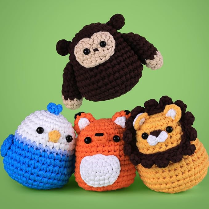 Crochet Kit for Beginners Kids- 4 Styles Crochet Animal Kit - Image 7