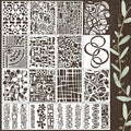 Stencils for Crafts Reusable Texture Art Stencils Geometric Stencil for by SUNVERSE