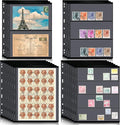 20 Sheet Stamp Pages for Stamp Album Binder 1/2/3/4 Pockets Collectors Postage by Lewtemi