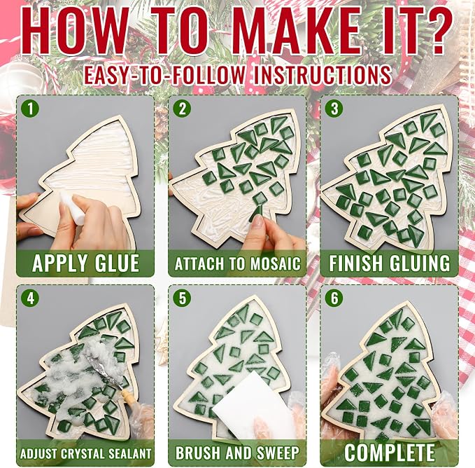 Honeydak 6 Sets DIY Glass Mosaic Tiles - Image 3