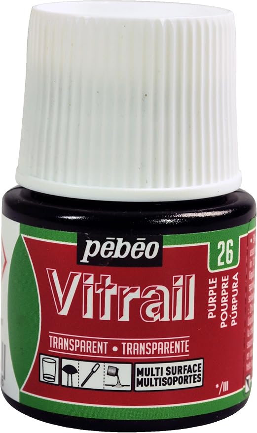 Pebeo Vitrail, Stained Glass Effect Paint, 45 ml Bottle by Unknown