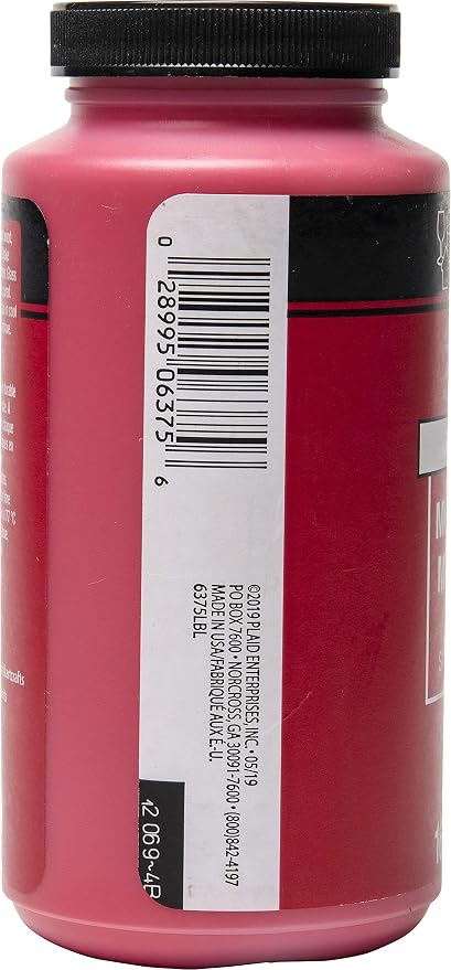 FolkArt Multi-Surface Satin Acrylic Paint in Assorted Colors, 16 oz, Apple Red - Image 3