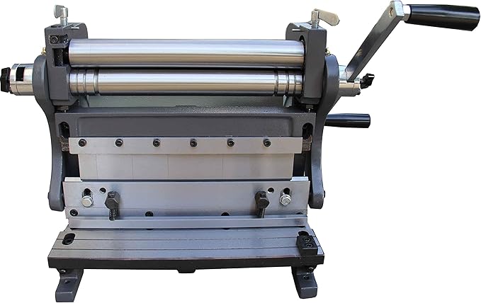 KAKA INDUSTRIAL Rolling Machine,12-inch, 3-In-1 Combination Shear Brake Roll Machine,20-Gauge Shear, 90° Press Brake|Shears and Slip Roll Machine for Shear Bending Rolling 3-IN-1/12