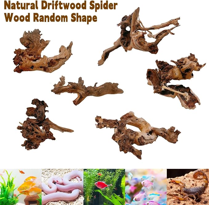 Hamiledyi Aquarium Driftwood 3PCS Natural Trunk Driftwood Assorted Branches - Image 6