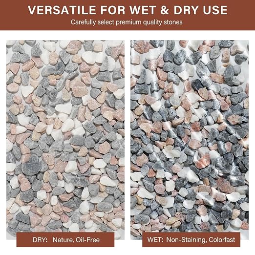 NUPICK 3 lbs Pebbles for Indoor Plants, 3/8 Inch Pea Gravel for Fish Tank - Image 7