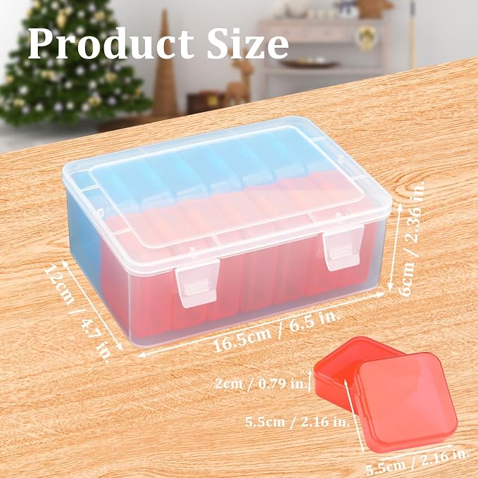 Mathtoxyz Small Bead Organizers, 30 Pieces Plastic Storage Cases Mini Clear - Image 2