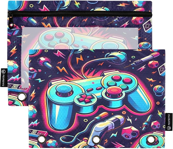 Bright Game Joystick Pencil Pouch by BOENLE-WELCOMEYOURCOMING