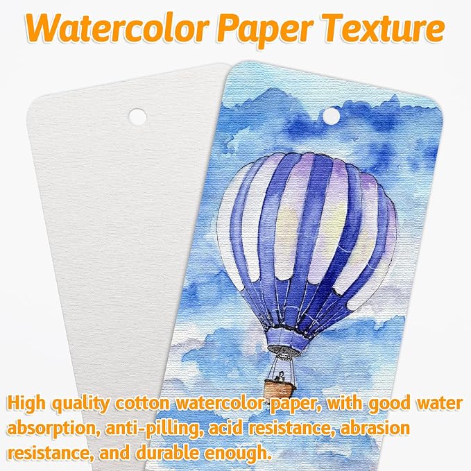 DSYIL 50 Sets Watercolor Paper Bookmarks - Image 2