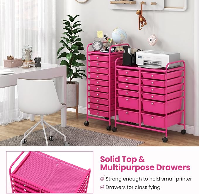 BECOMFORT 12-Drawer Rolling Cart - Image 7