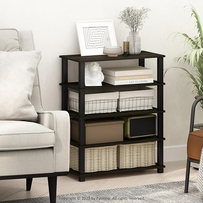 Furinno Turn-S-Tube Storage Shelves Set of 2, 3-Tier Stackable Standing Shelf by Furinno-FitsYourSpaceFitsYourBudget