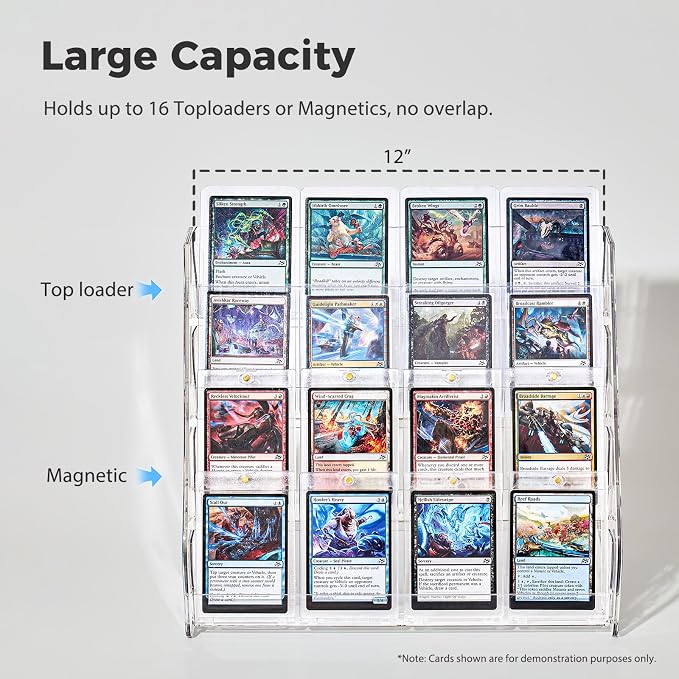 DEEIF 4 Tier Acrylic Trading Card Display Stand, Toploaders, PSA Graded Cards - Image 3