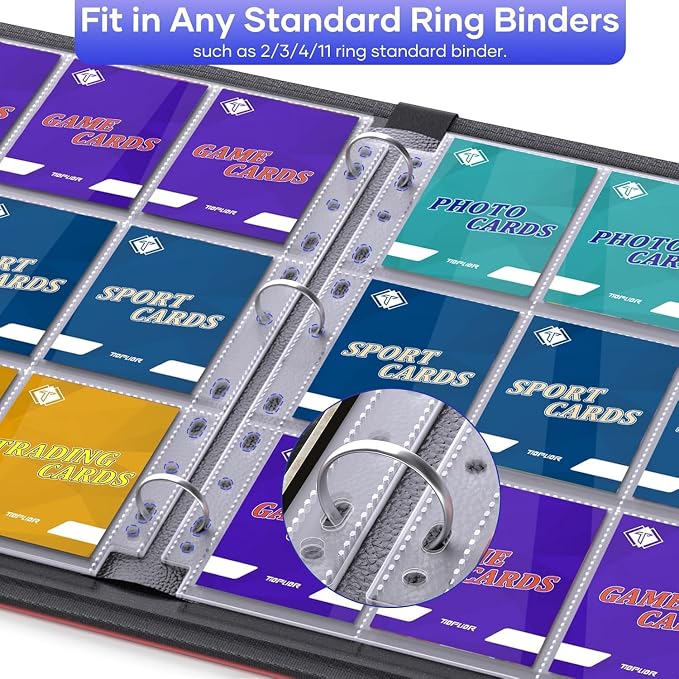 40 Pack 9 Pocket Page Protectors, 720 Pockets Double Sided Card Holder Pages - Image 5
