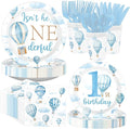 168Pcs Hot Air Balloon 1st Birthday Party Decorations, Serves 24 | Isn't He by Greencian
