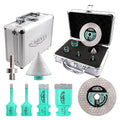 Tile Hole Saw Kit for Porcelain Tile - (6/6/20/35+50mm Chamfer Bit+Adapter+Tile Blade) Tile Hole Saw Kit Diamond Precision Cutting for Porcelain Ceramic Marble Granite,5/8"-11 Thread