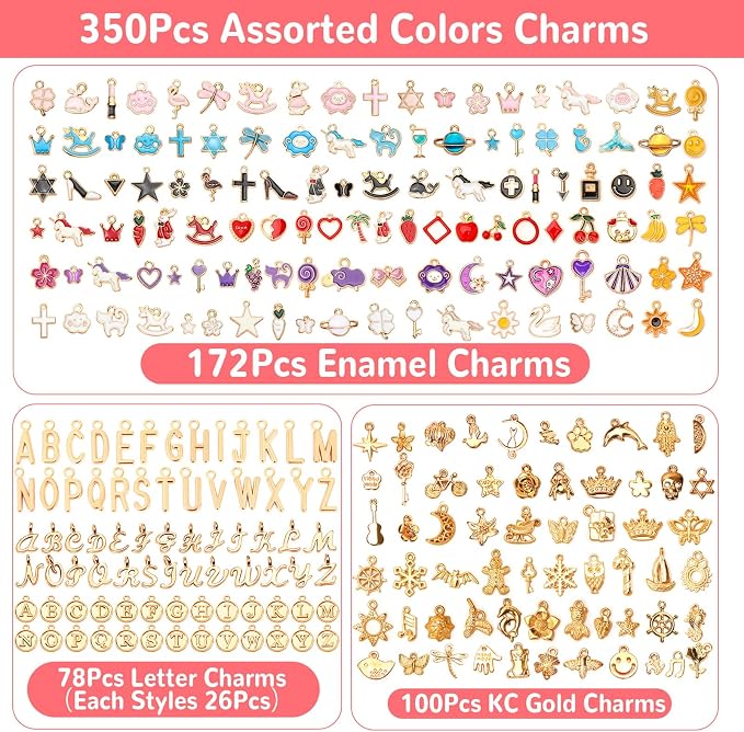 SANNIX 350Pcs Charms for Jewelry Making - Image 3