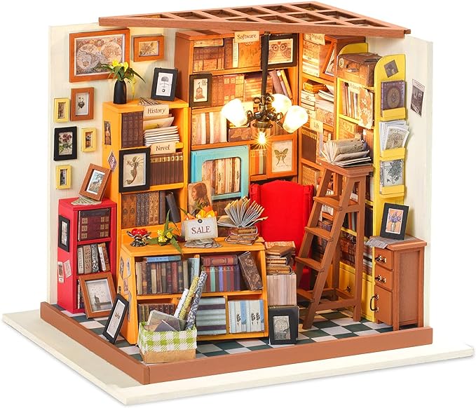 RoWood DIY Miniature Dollhouse Kit, 1:24 Scale Tiny House Building Kits by RowoodAssembleArtDecorateLife