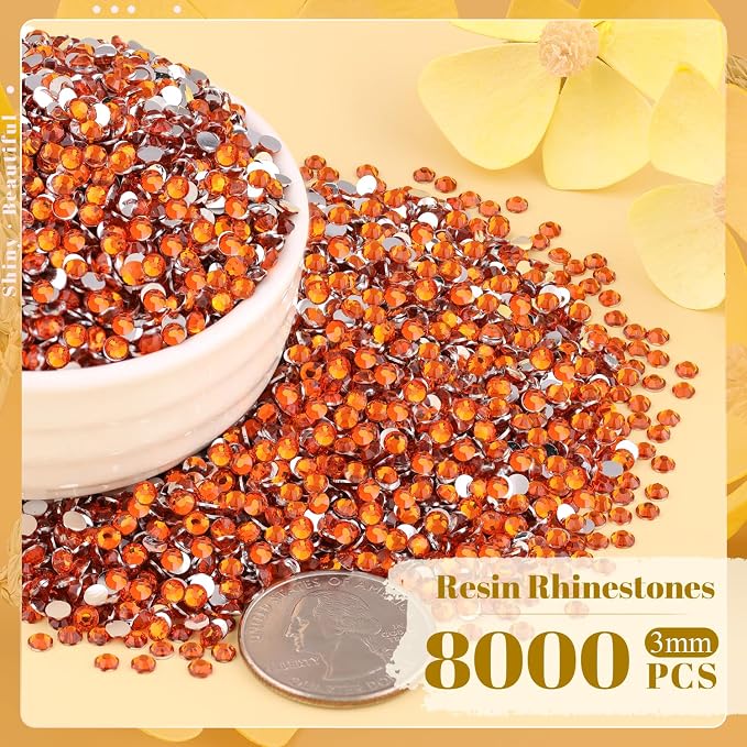 8000PCS 3mm Resin Rhinestones Bulk - Image 2