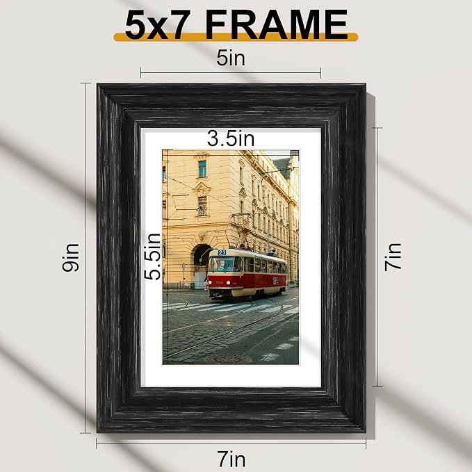 Vittanly 5x7 Picture Frames Set of 2, Ornate Vintage Photo Frame - Image 3