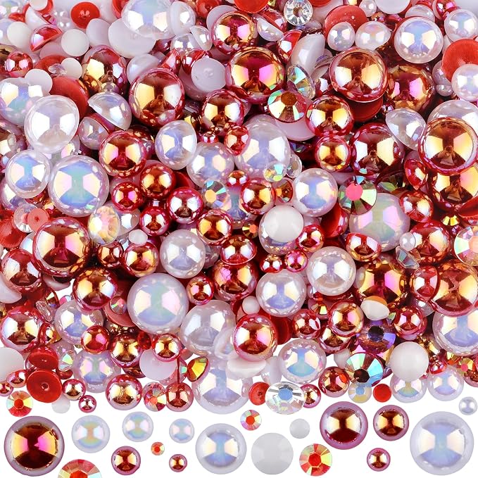 3900+ Pcs Rhinestones and Pearls Kit, 2-10mm Flatback Gems by ShowNow
