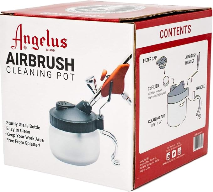 ANGELUS Airbrush Cleaning Pot, Glass Cleaning Pot - Image 2