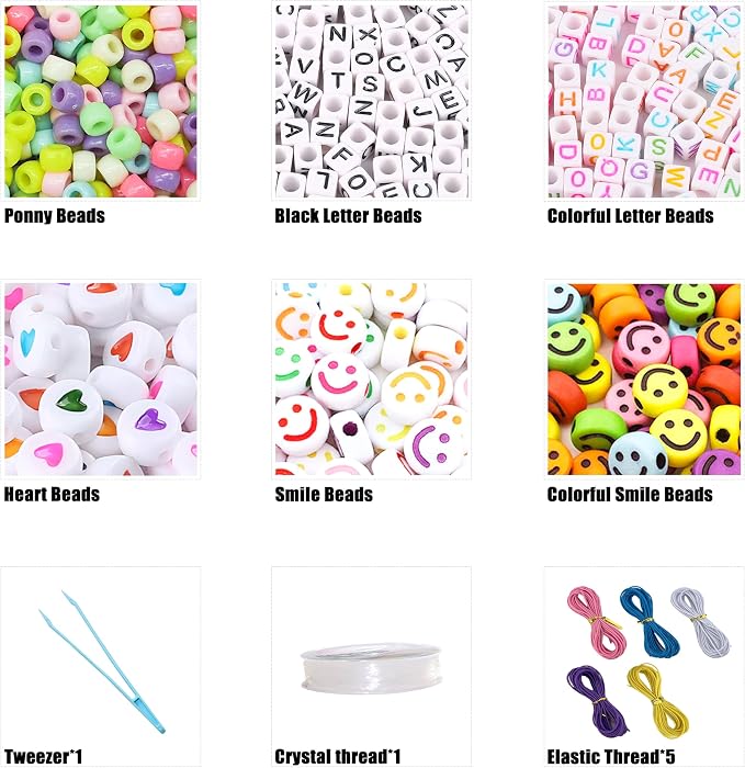 LIS HEGENSA Pony Beads Bulk, Kandi Beads - Image 8