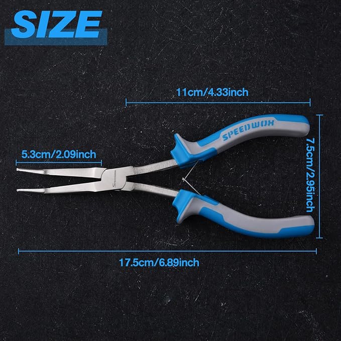 SPEEDWOX Long Reach Bent Needle Nose Pliers - Image 5