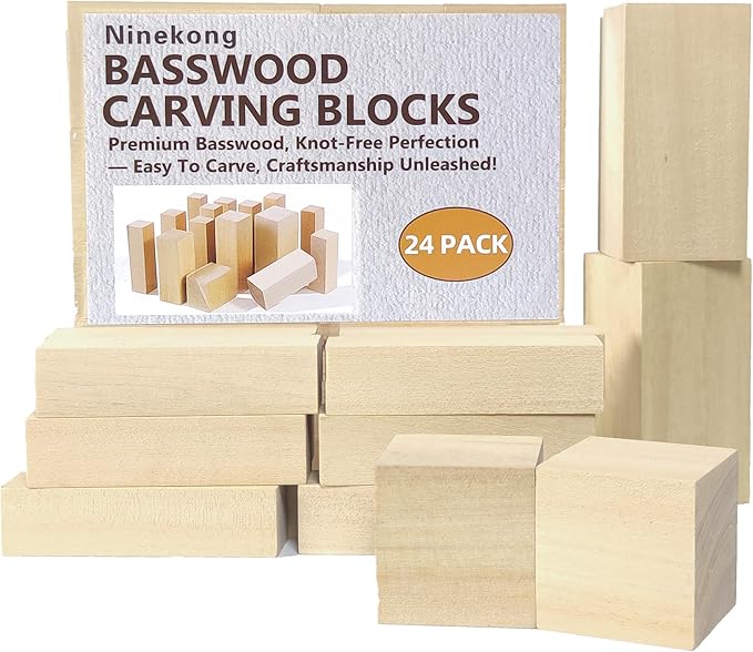 Ninekong 24PCS Basswood Carving Blocks by Unknown
