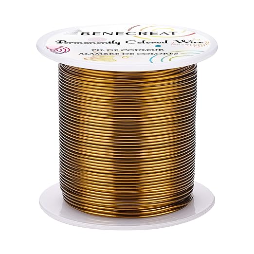 BENECREAT 18 Gauge 32 Yards Jewelry Beading Wire Tarnish Resistant Copper Wire by BENECREAT