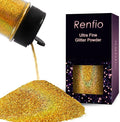 Renfio Holographic Ultra Fine Glitter Powder Metallic Resin Glitter 2.11 Oz PET by Renfio