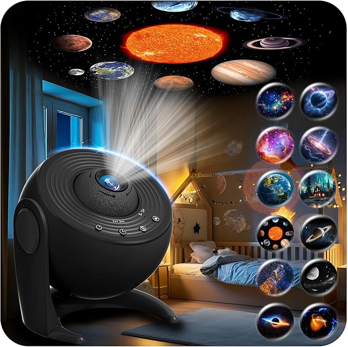 FlyLily Galaxy Projector for Bedroom, 13 in 1 Planetarium Star Projector by FlyLily