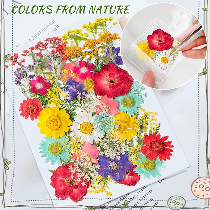 Kaluofan 103PCS Bookmark Making Kit, Transparent Flower Bookmarks, Handmade - Image 7