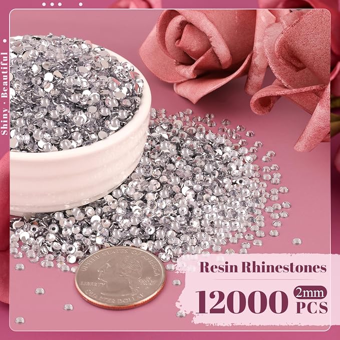 12000PCS 2mm Resin Rhinestones Bulk - Image 2