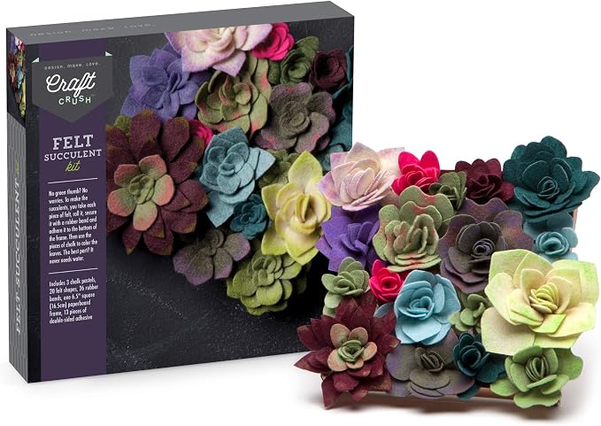 Craft Crush — Felt Succulents Craft Kit — Display Kit — Fun & Easy — Ages 13+ - Image 6
