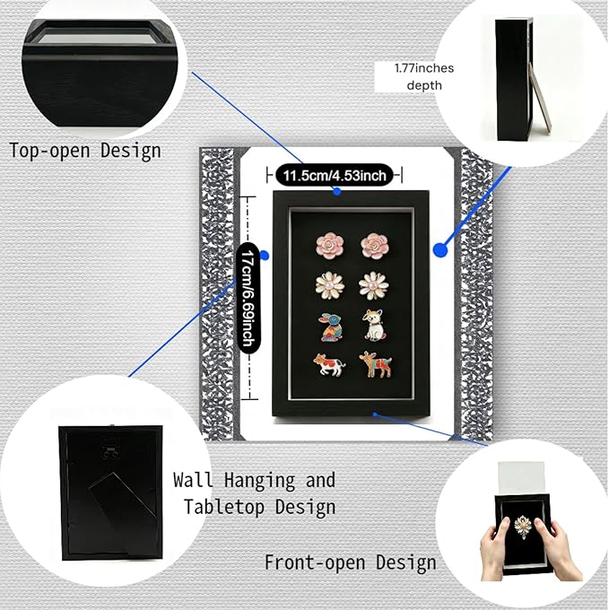 Enamel Pin Display Case, Pin Collection Display - Image 6