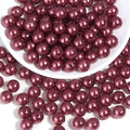 150pcs Wine Red 12mm Pearl Beads by chuyau