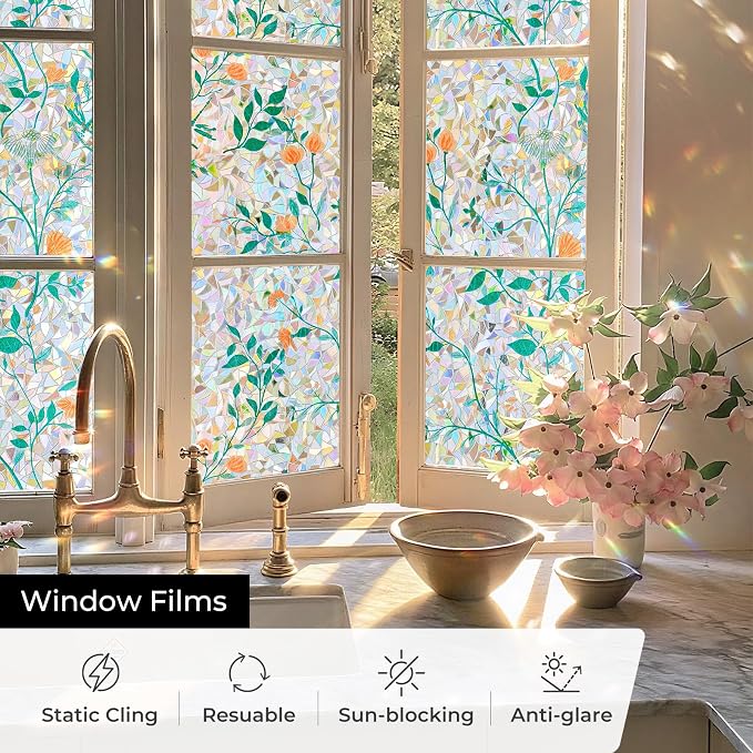 ADD.HERES Window Privacy Film, Stained Glass Decorative Static Cling, Removable - Image 5