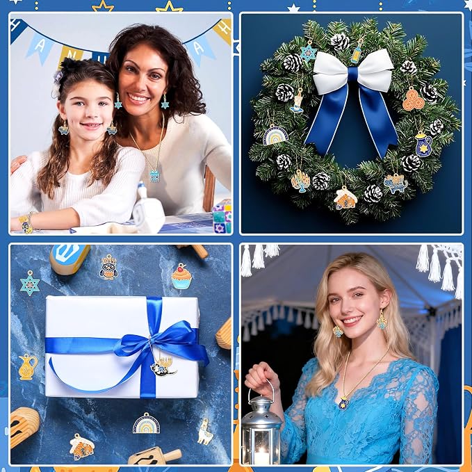 MARFOREVER 40 Pcs/20 Pairs Hanukkah Charms - Image 7