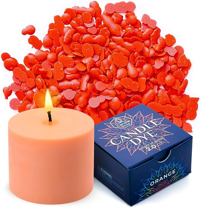 Orange Candle Dye 2oz for Soy Candle Making – Highly Concentrated Candle Wax by ALEXES
